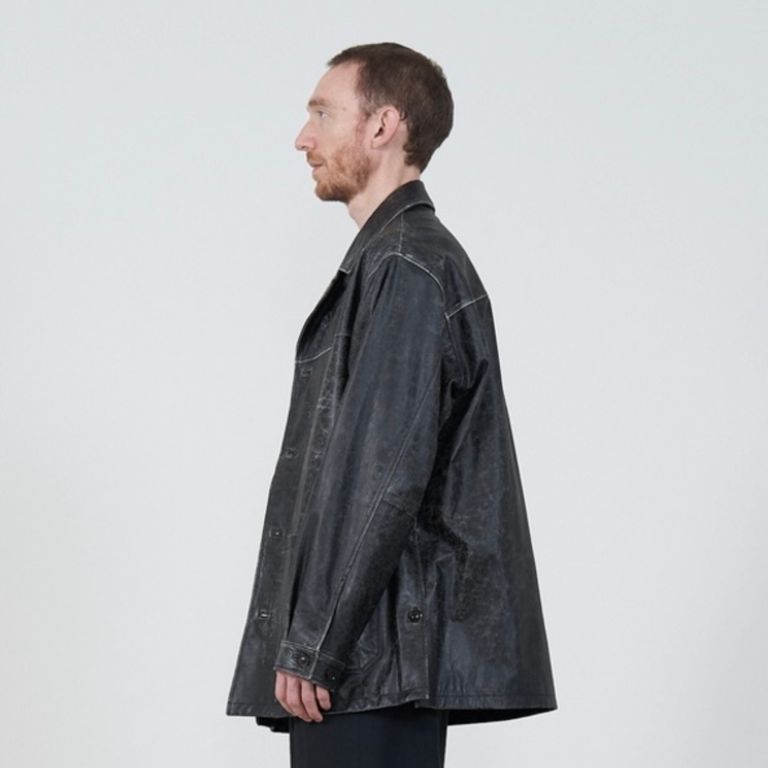 YOKE - 【残りわずか】Cracked Goat Leather Car Coat | ACRMTSM 