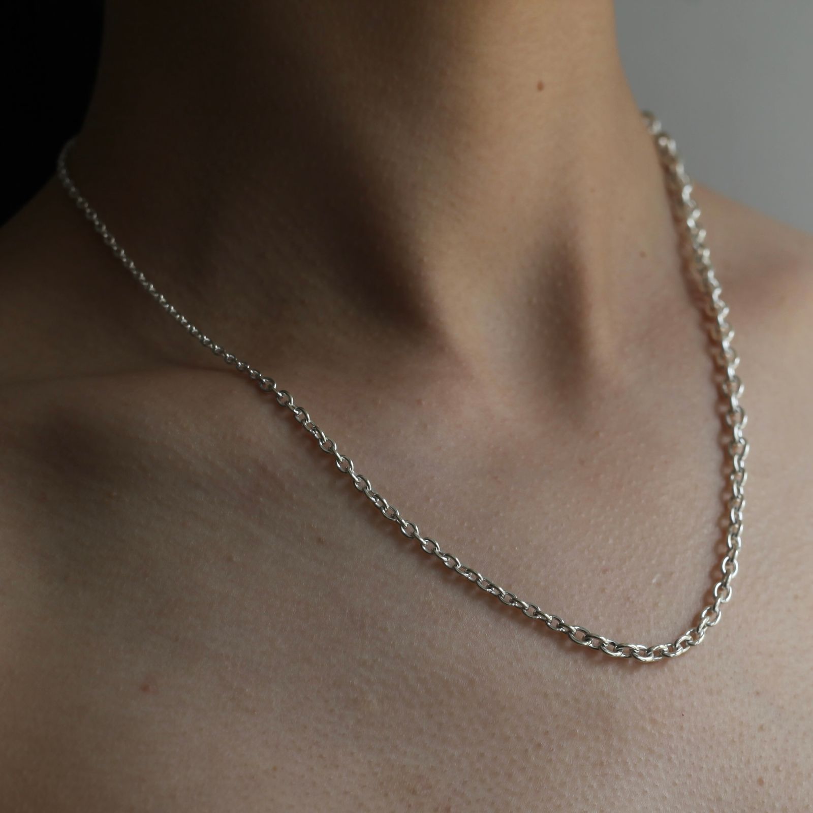 【残り一点】Gradient Oval Chain Necklace T-BAR