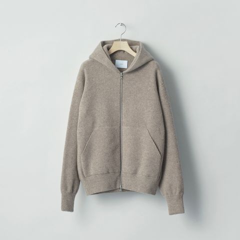 【残り一点】Super Fine Wool Milled Knit Hood Jacket