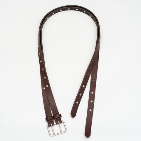 【残り一点】Studded Double Pin Split Leather Belt