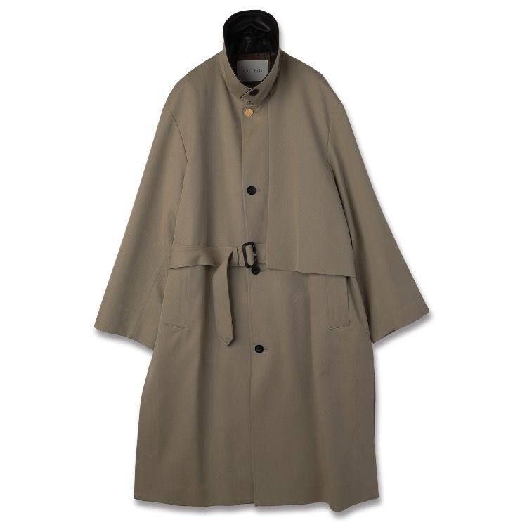 CULLNI - 【残り一点】Wool Gabardine Layerd Long Coat