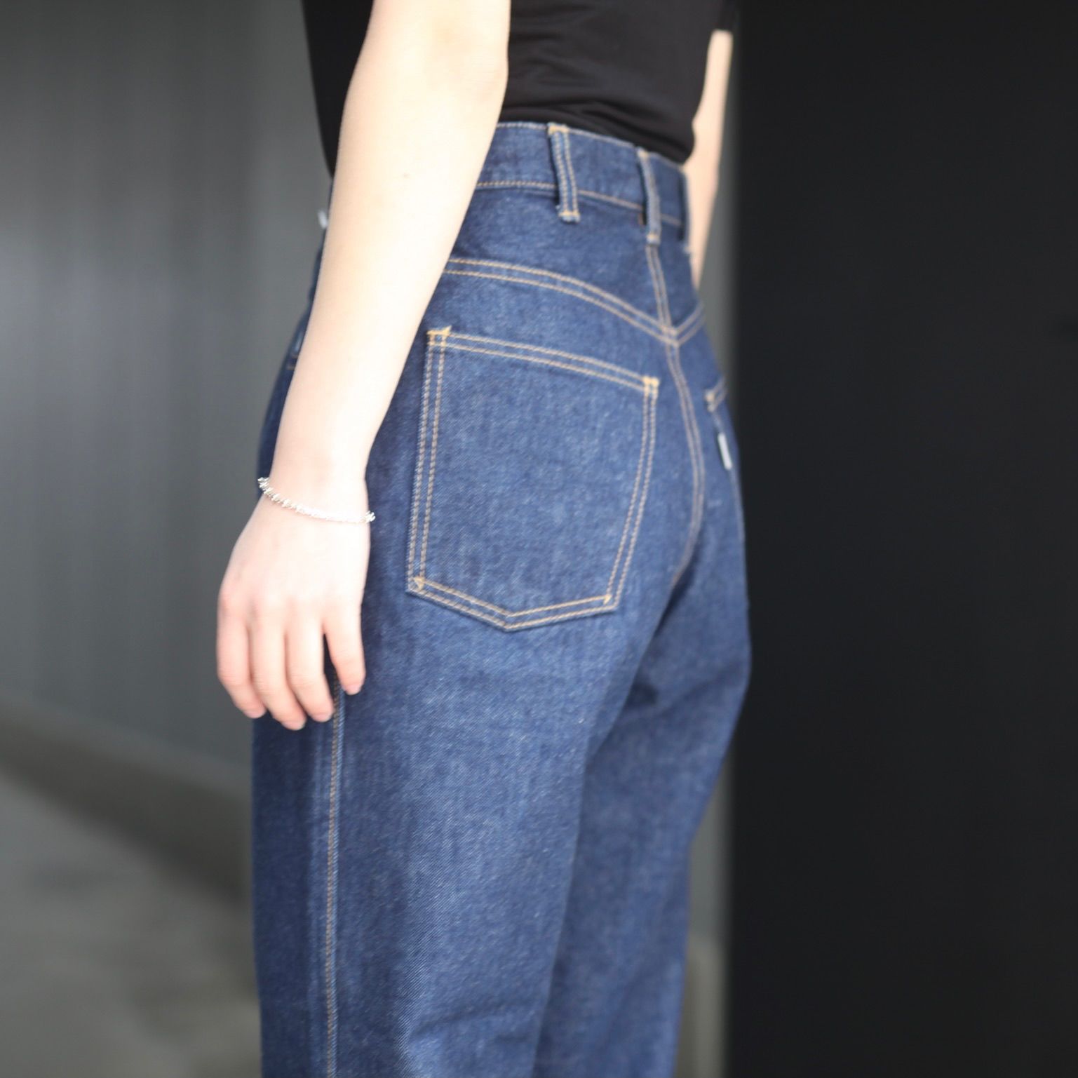 EVCON - 【残りわずか】5pocket Tuck Wide Denim Pants(BLUE