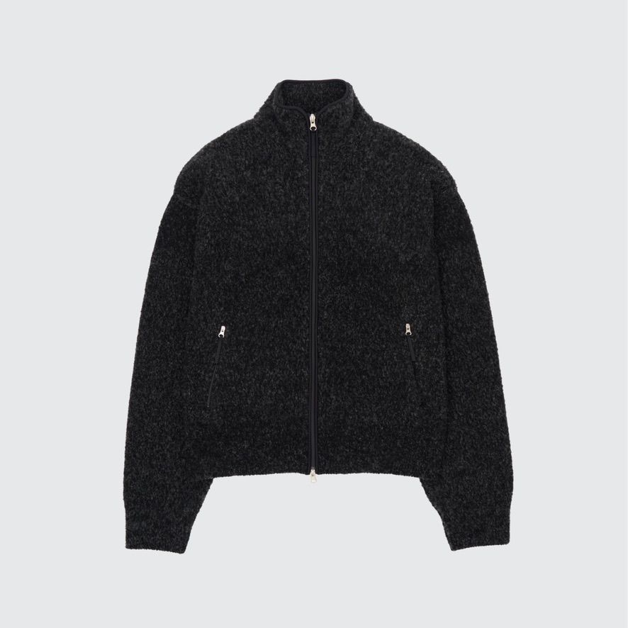 【残り一点】Boucle Knit Zip Jacket