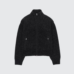 【残り一点】Boucle Knit Zip Jacket