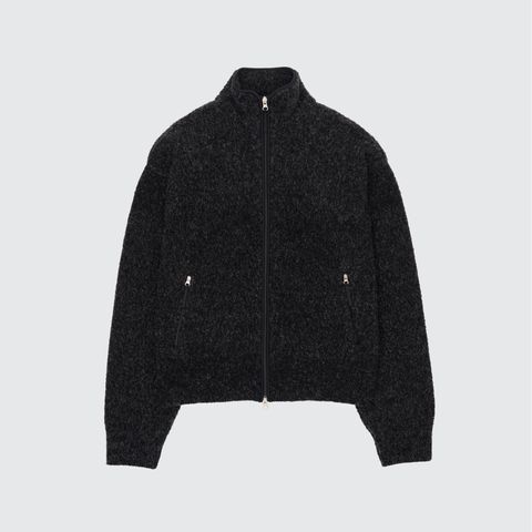 【残り一点】Boucle Knit Zip Jacket