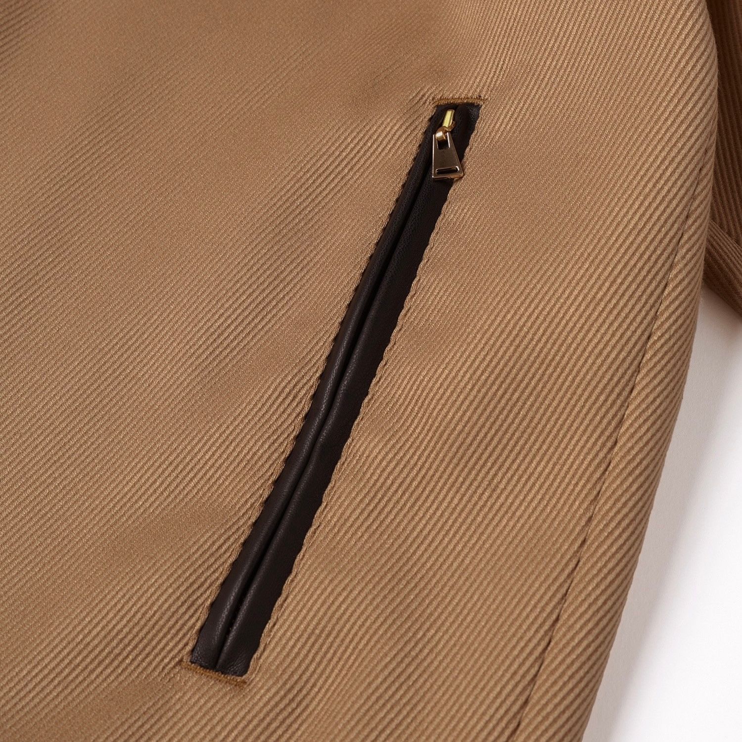 【残り一点】Double Cloth Kersey Zip Up Stand Collar Short Coat