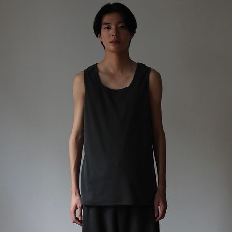 【残り一点】Dyed Ribbed Scoop Neck Tank