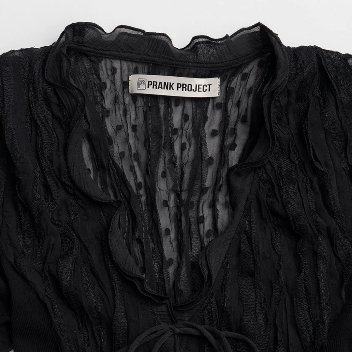 【残り一点】Sheer Dot Slim Shirt