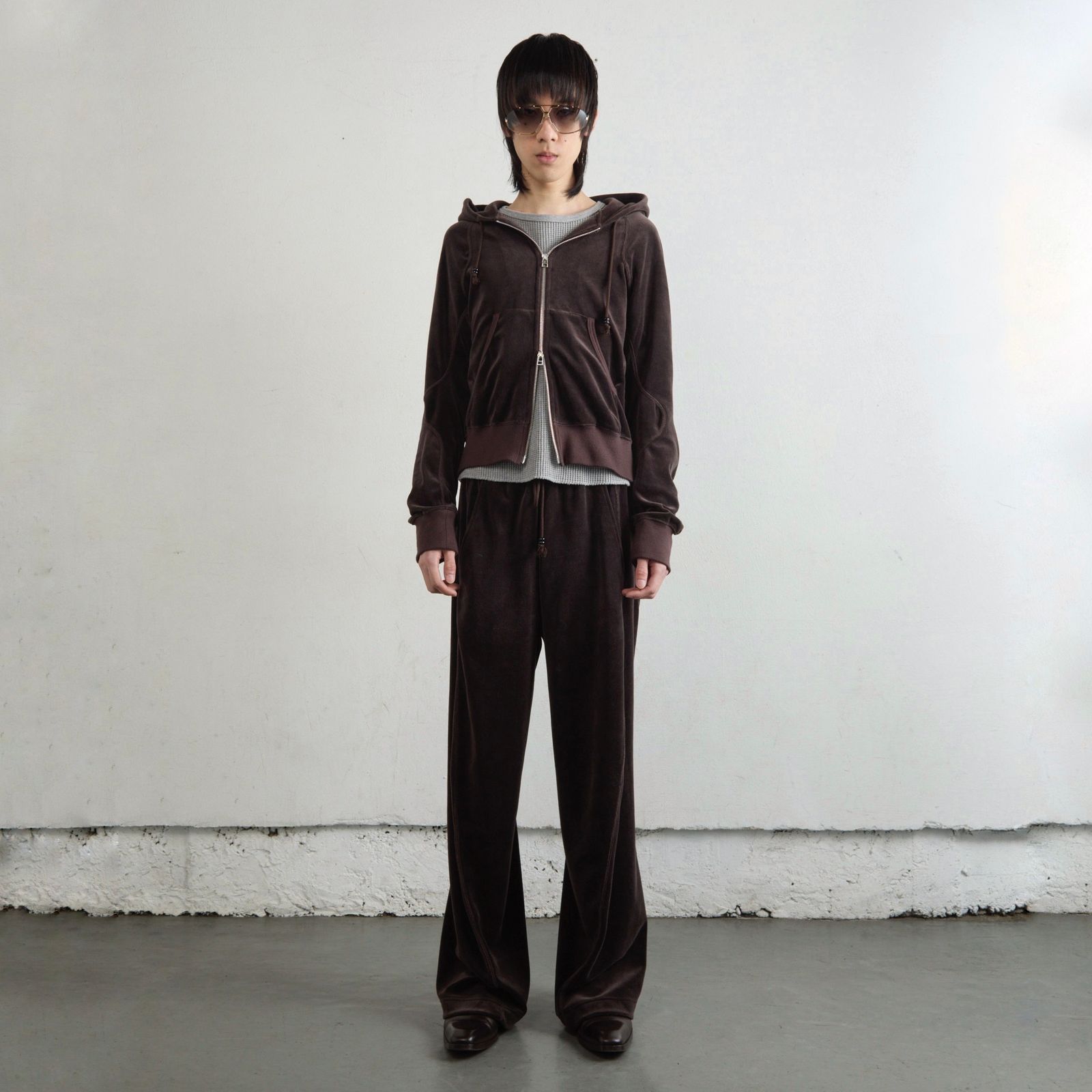 【残り一点】Velour Zip Up Hoodie