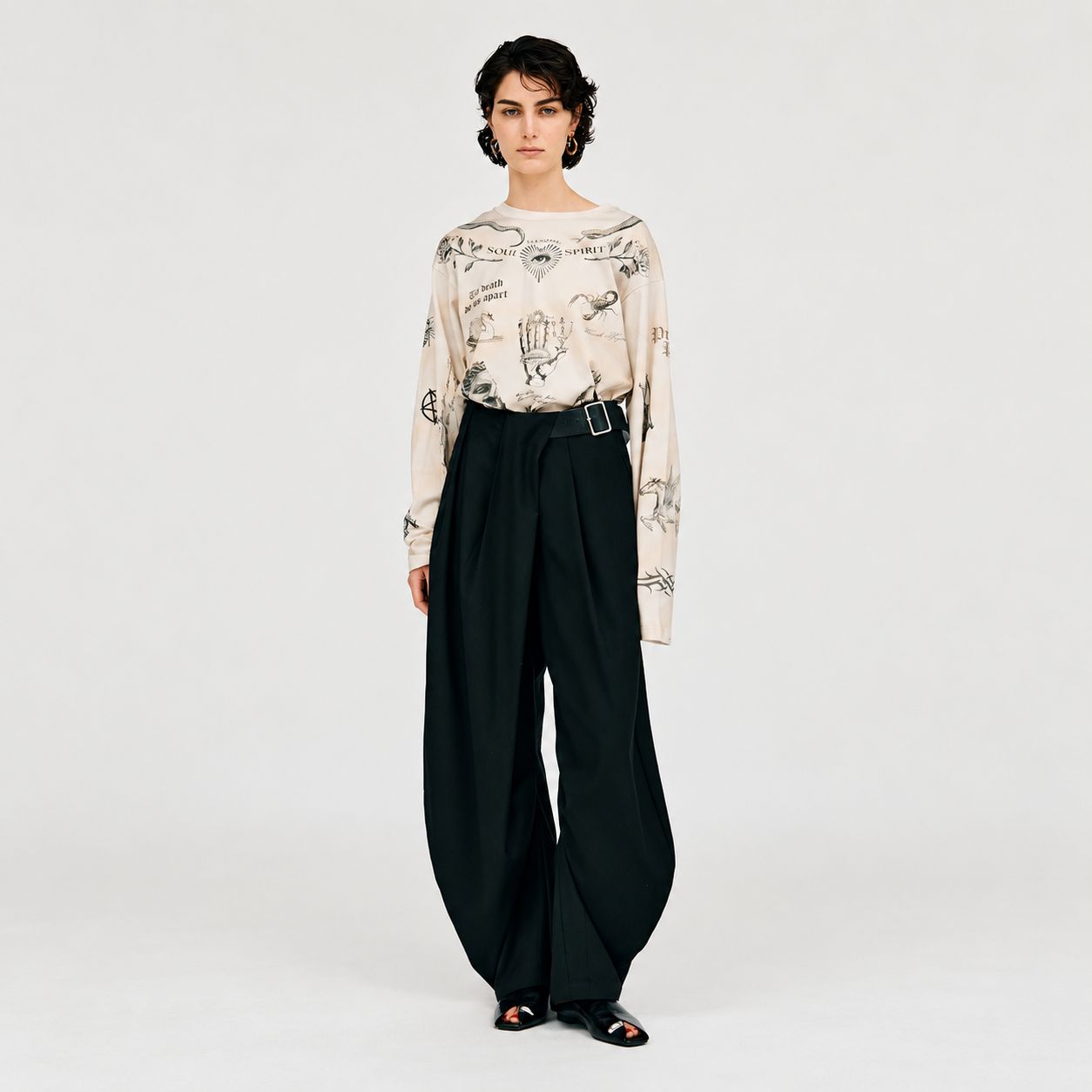 【残り一点】Tatoo Printed Long Sleeve Tee
