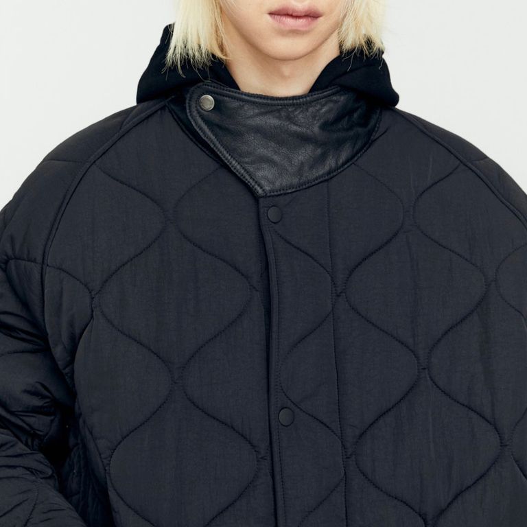 ANDERSSON BELL - 【残り一点】Nordic Knit Patch Quilted Short Parka 