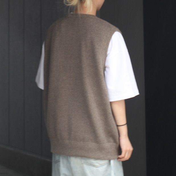 【残り一点】Moss Stitch Zip Vest