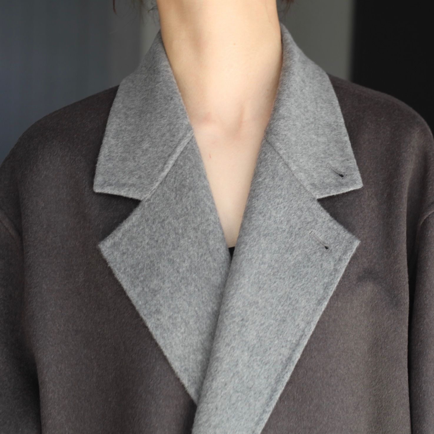 【残り一点】Wool/Cashmere Reversible Notch Lapel Coat
