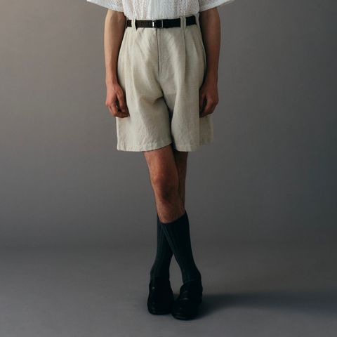 【残り一点】Wool Linen 3Pleated Shorts
