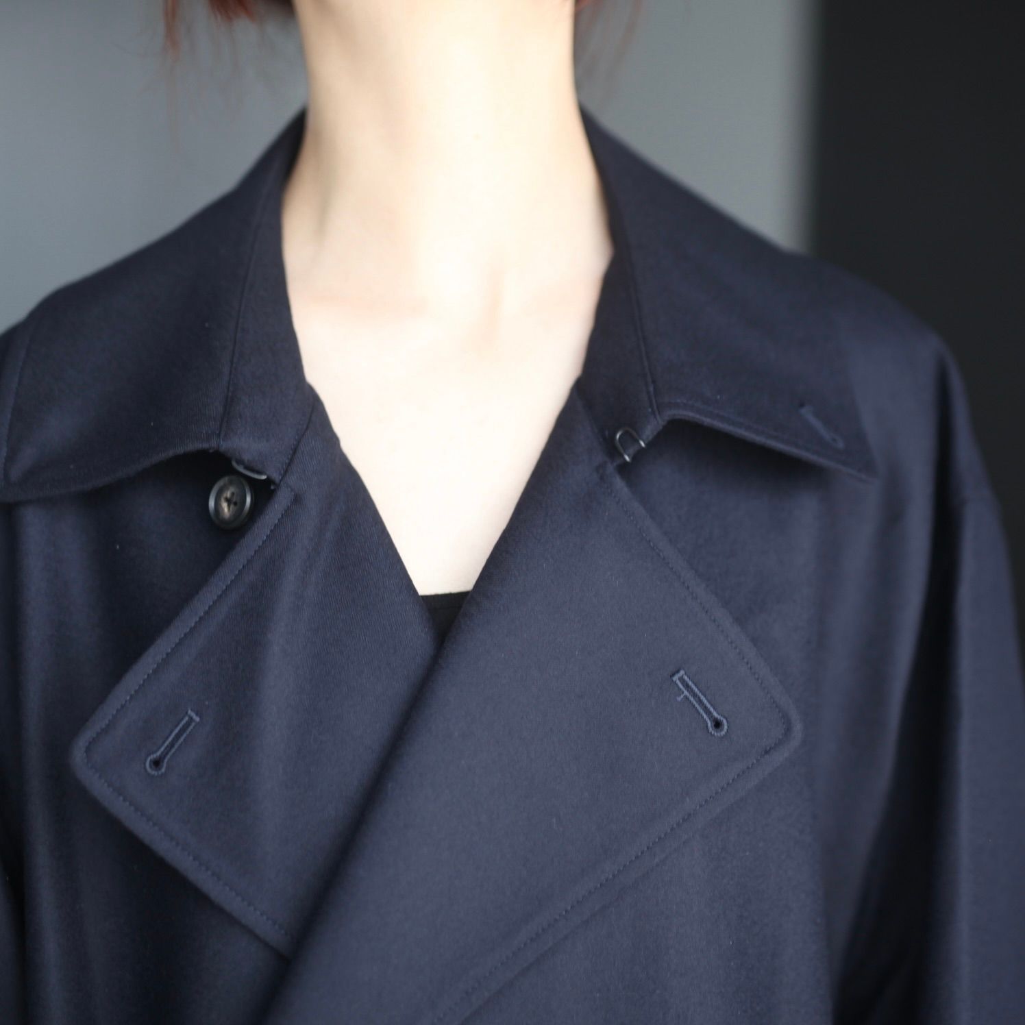 【残りわずか】Wool Flannel Oversized Double Breasted Coat