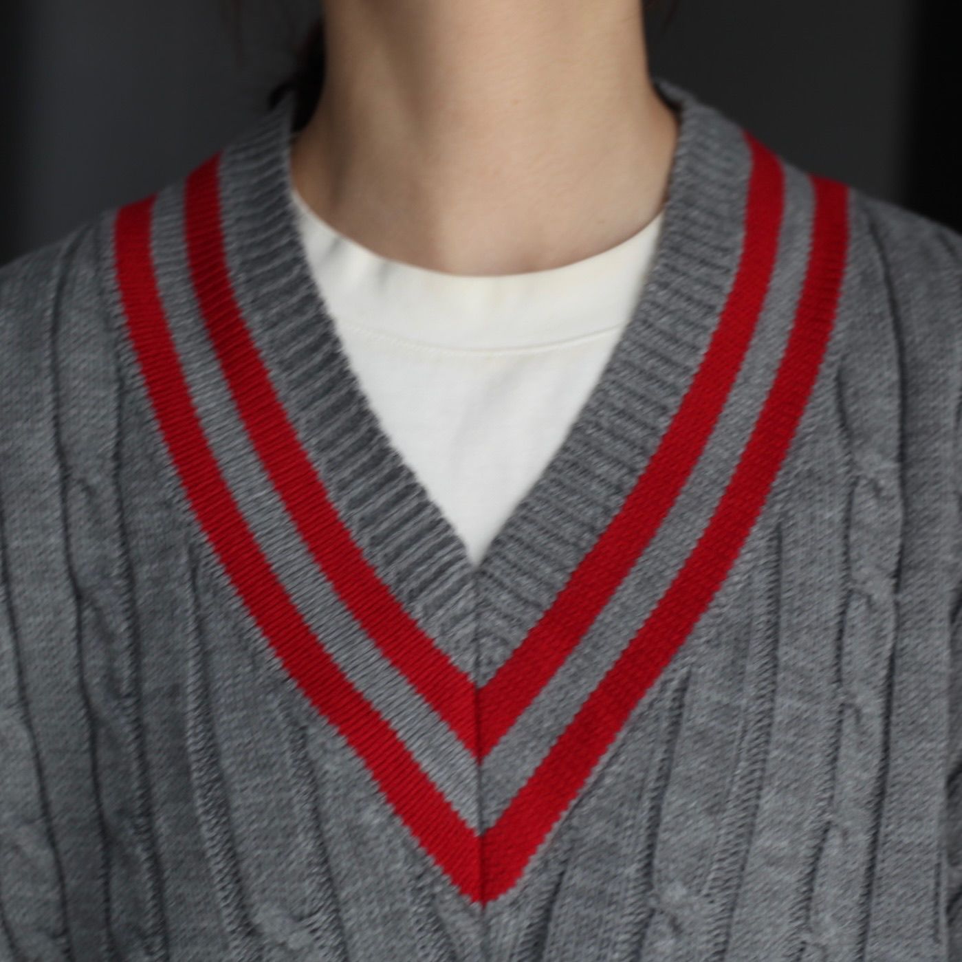 【残り一点】Oversized Cricket Vest Fuck Love Embroidery