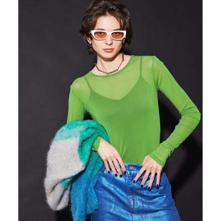 【残り一点】Premium Power Mesh Crew Top