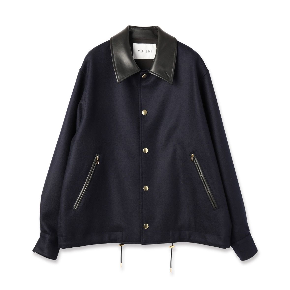 【残り一点】Wool Melton Dot Button Coach Jacket