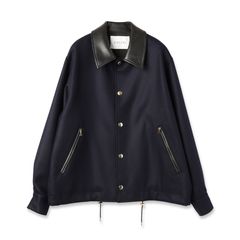 【残り一点】Wool Melton Dot Button Coach Jacket