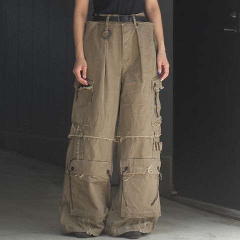 【残り一点】Slash Seam Twist Cargo Pants(AGED TWILL)