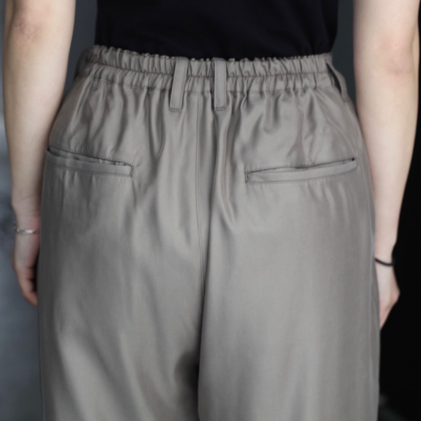 ssstein - 【残りわずか】Cupro Twill Wide Easy Trousers