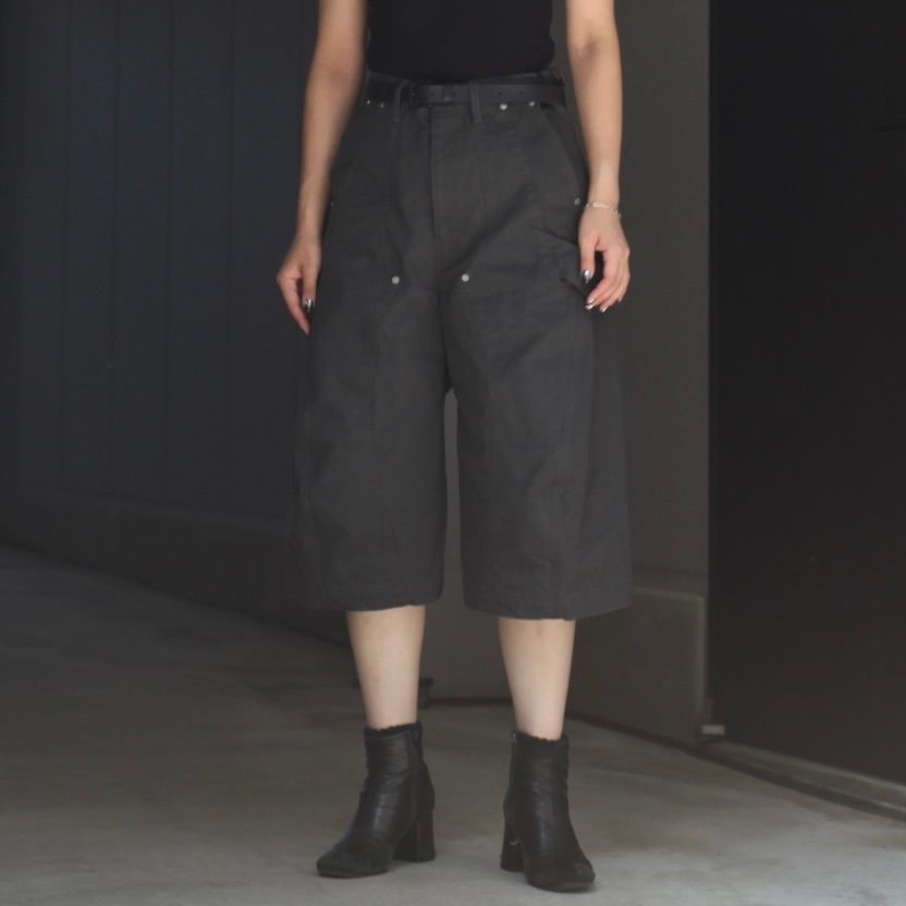 【残り一点】Curved Leg Double Knee Work Short Pants