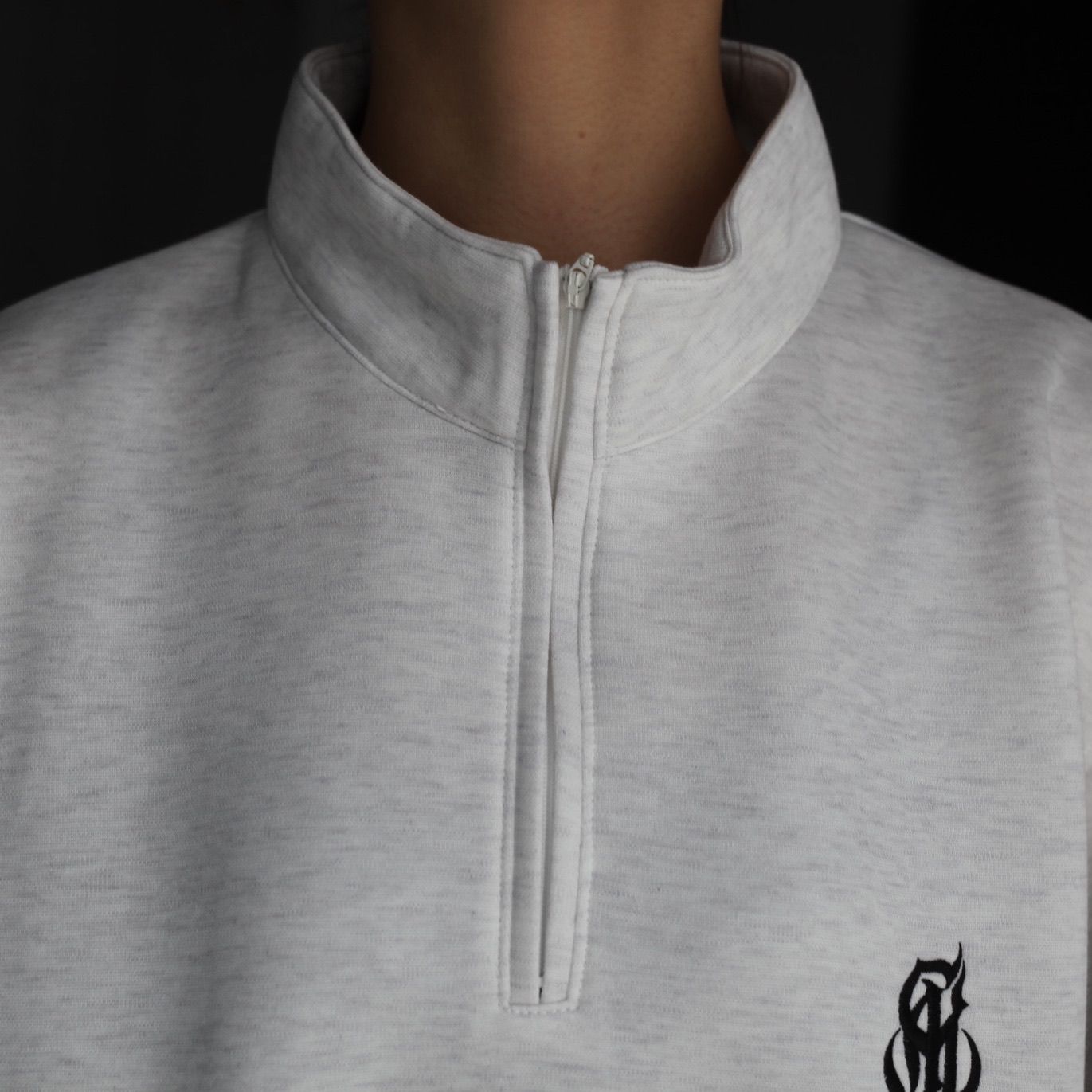 PLAN CスウエットXS(M-L位）日本限定カプセルコレクション 霜降りグレー CALEE - 【残り一点】High Gauge Double Knit Half Zip SW