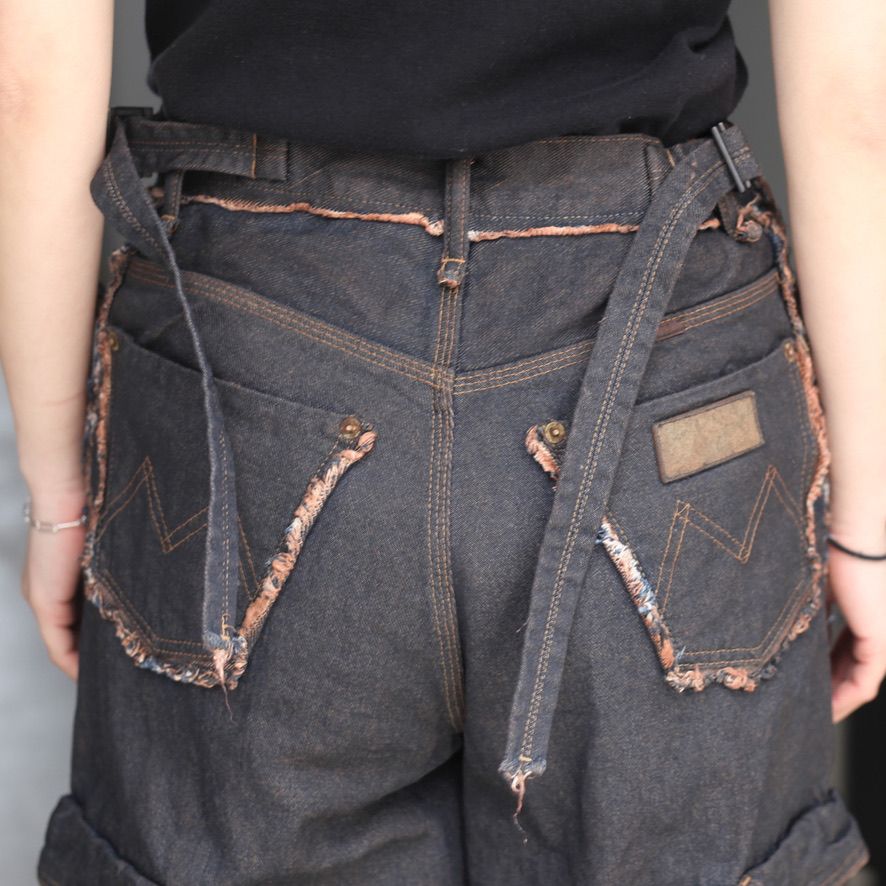 【残りわずか】Slash Seam Twist Cargo Jeans(PERSIMMON TANGY DYED)
