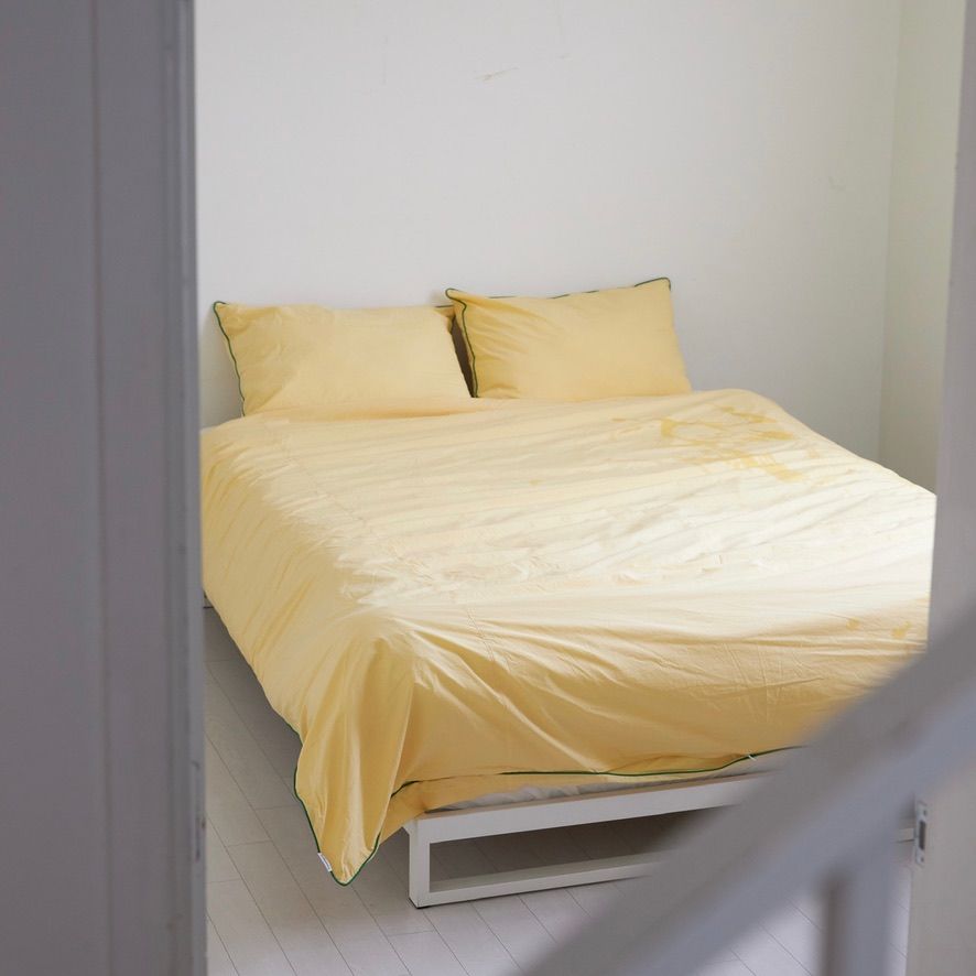 【残り一点】Frame Pillow Cover(YELLOW×GREEN)