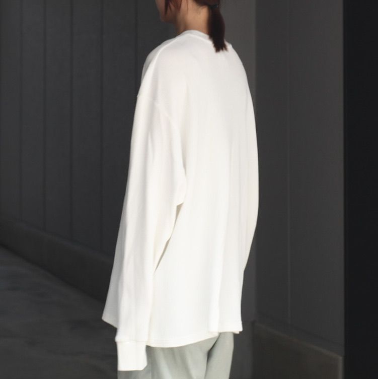 【残り一点】18G Heavy Weight Garment Dye L/S Waffle