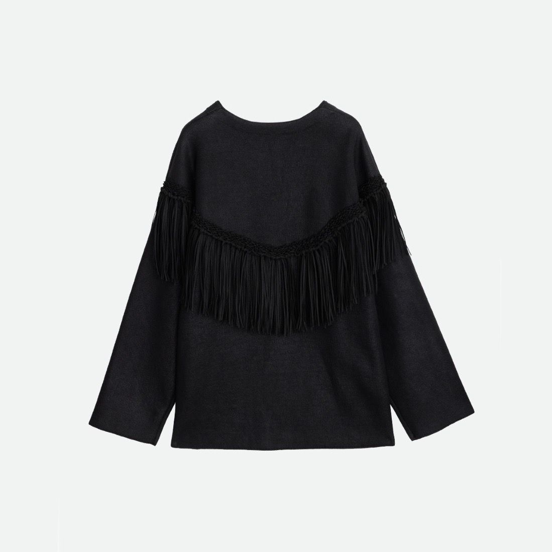 【残り一点】Vintage Like Fringe Knit Jacket