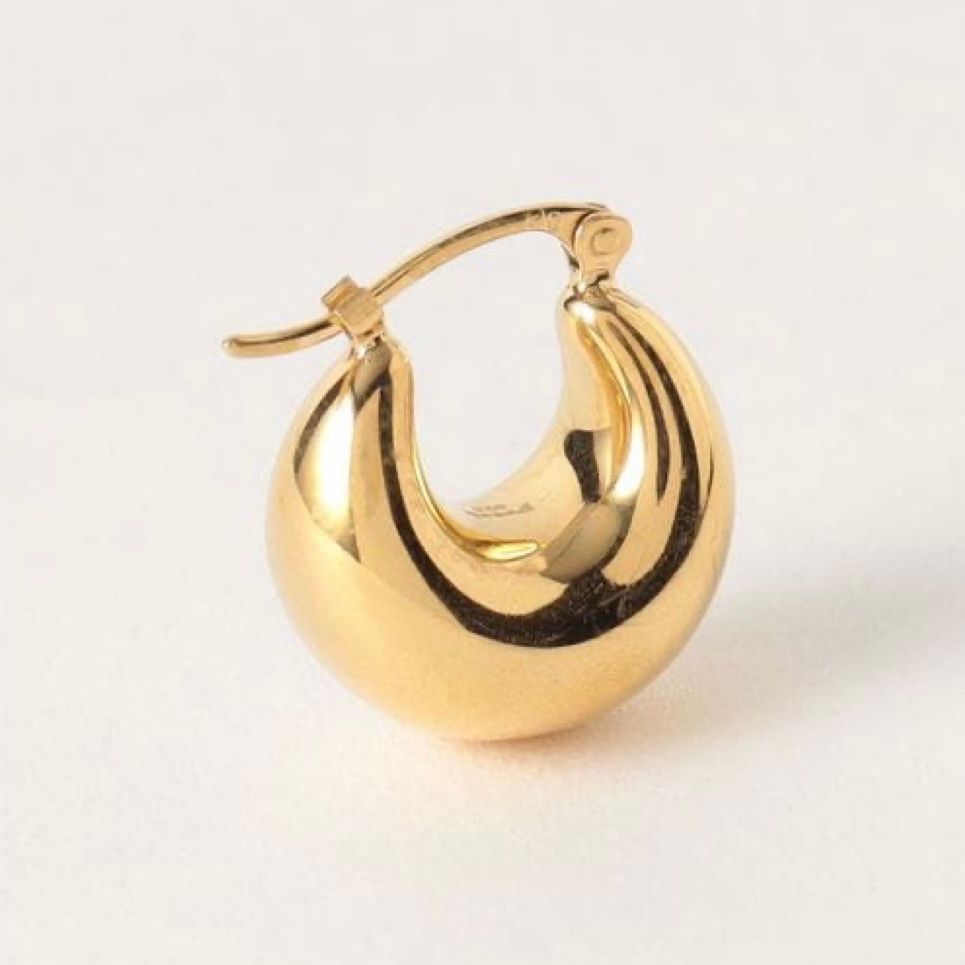 【残り一点】Moon Hoop Earrings(両耳用）