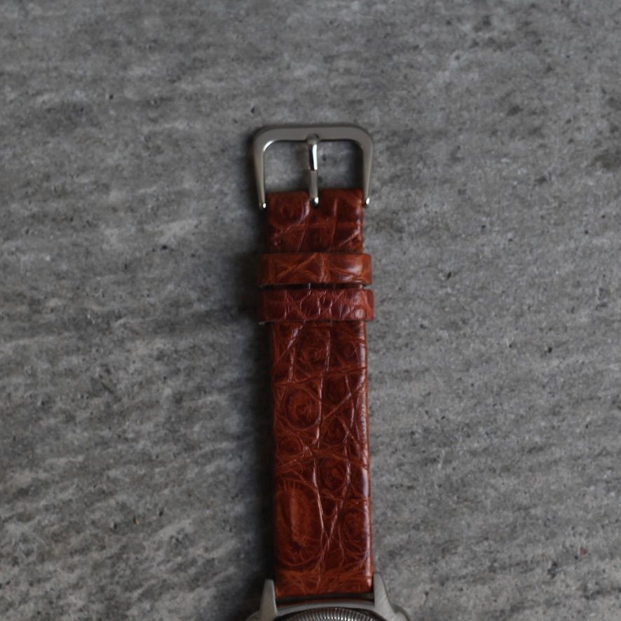 【残り一点】Coussin 12 Croco(MEN/SILVER×BROWN)