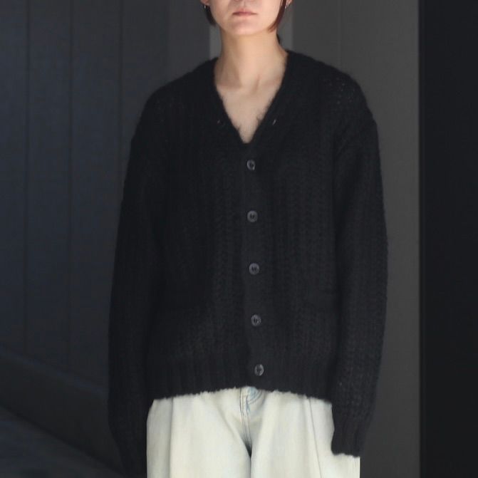 【残り一点】Mohair Silk Big Rib Cardigan