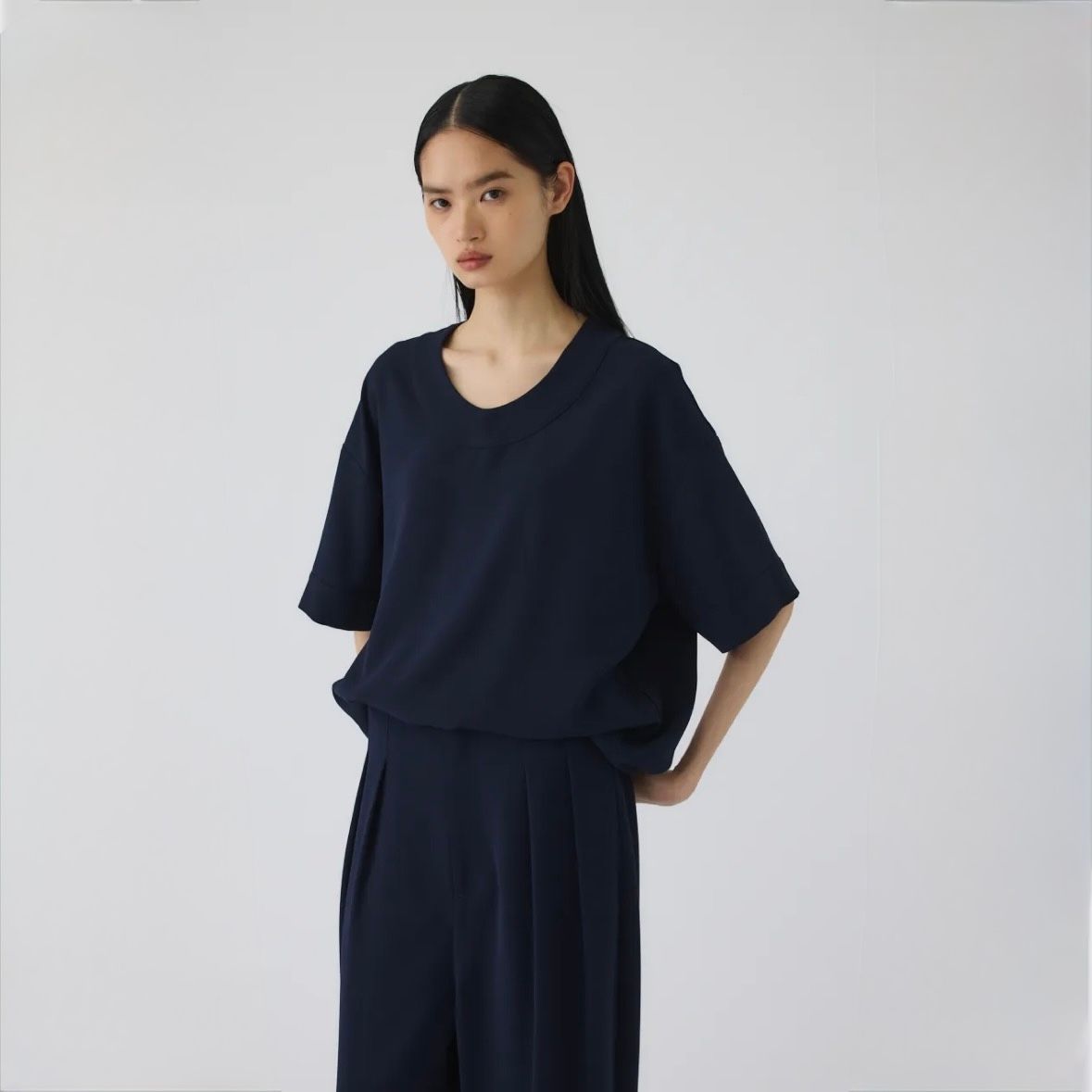 【残り一点】Georgette U-Neck Tops