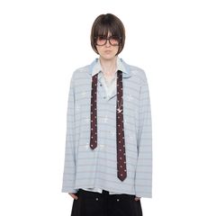 【残り一点】"Humming Bird"Embroidary Flower Tie