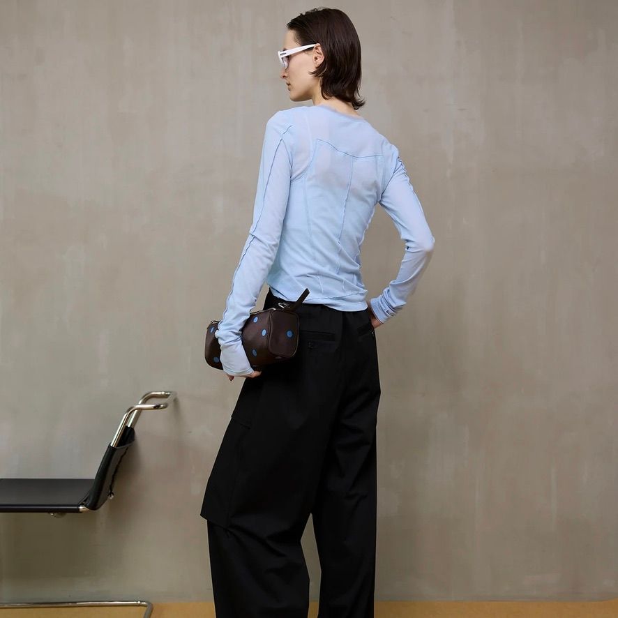 【残り一点】ヘンリーネックシアートップ