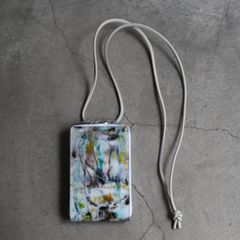 【残り一点】Paint Shoulder Wallet(灰色紐)