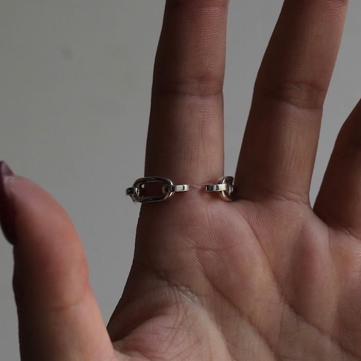 【残り一点】Chain Harden Ring(WHITE)