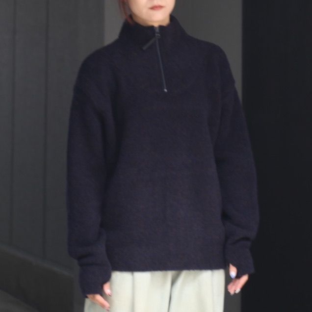 【残り一点】Boucle Half Zip Pullover