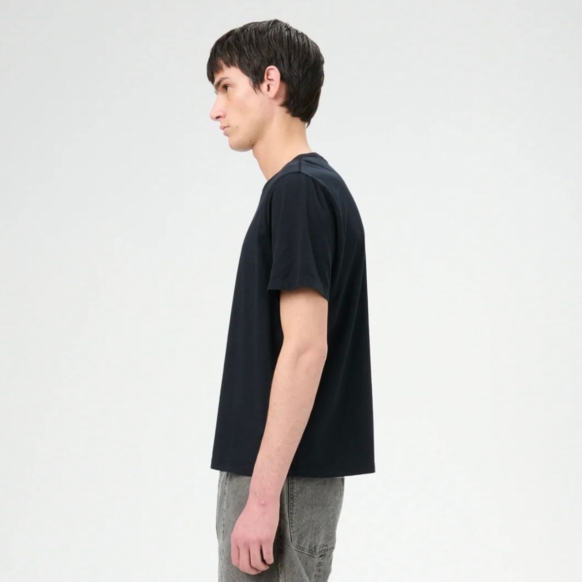 Tシャツ・カットソー OUR LEGACY T-SHIRT \"NEW BOX\" (M2206NBL BLACKCLEANJERSEY) Our Legacy - New Box T-Shirt Black Clean Jersey