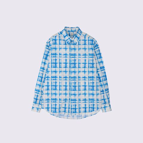 【残り一点】Plaid Cotton Typewriter Loose Fit Shirt