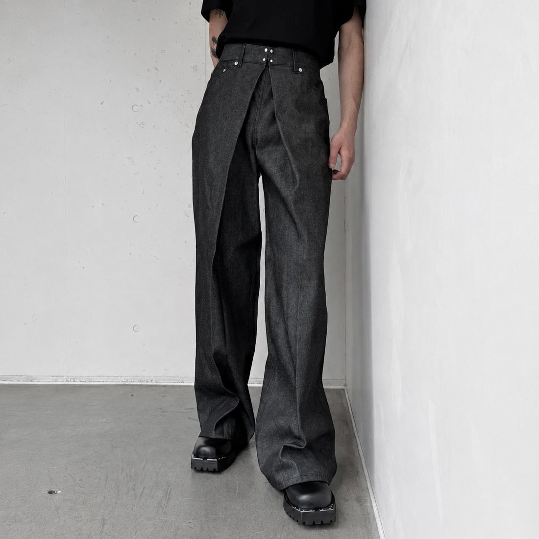 【残りわずか】Rigid Denim Wide Pants(MEN)