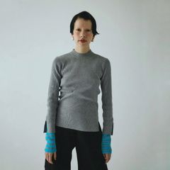 【残り一点】Border Double Cuff Knit Top