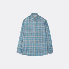【残り一点】Printed Plaid Cotton Twill Shirt