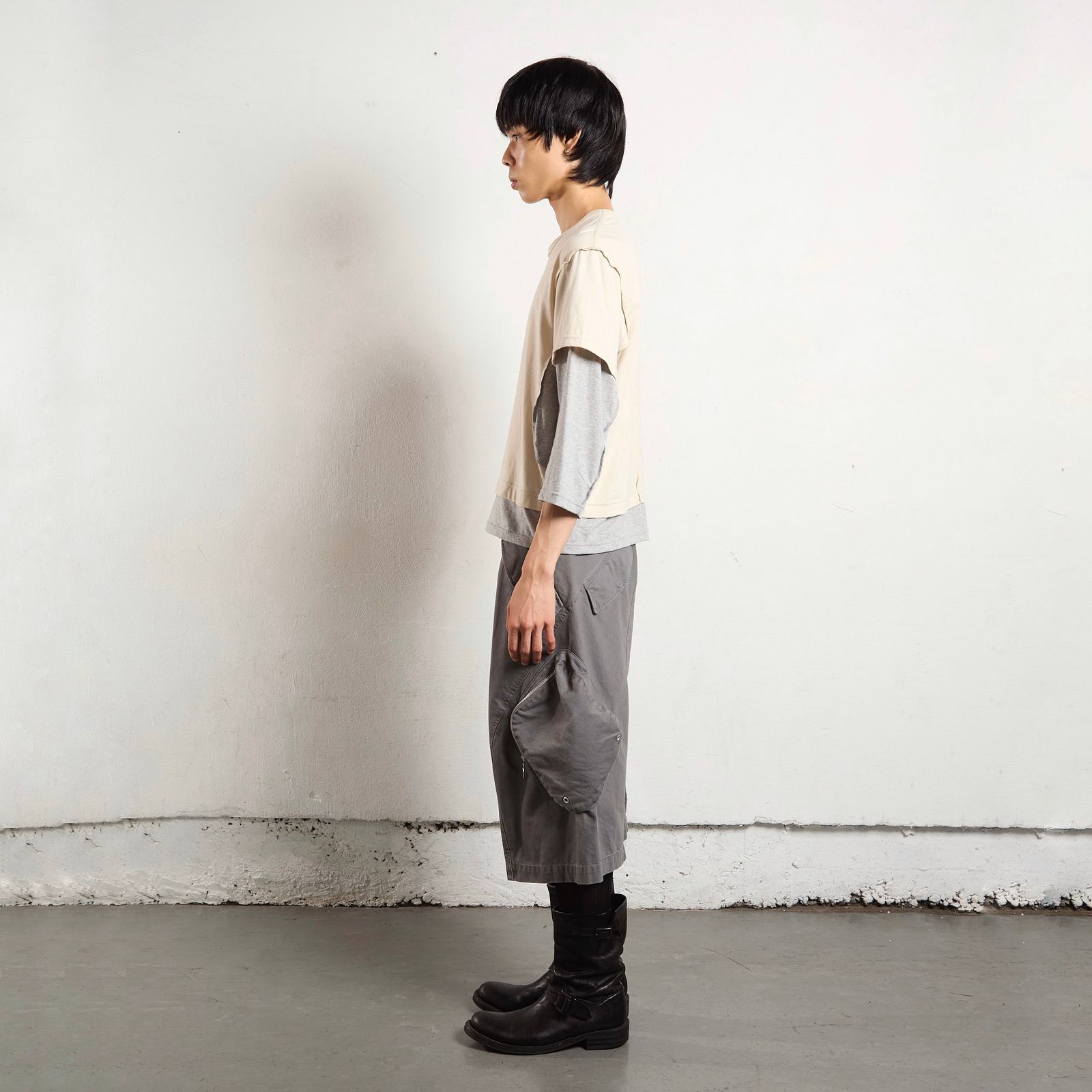 【残り一点】Double Layered 3/4 Sleeve T-Shirt