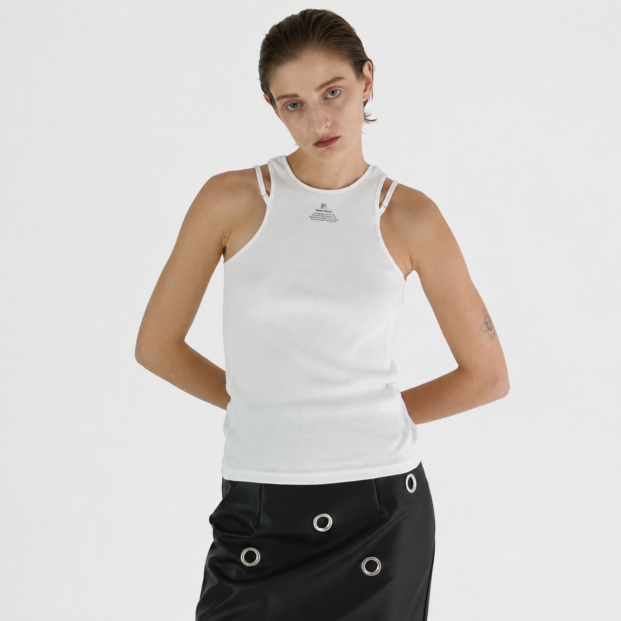 【残り一点】Front Logo Rib Tank Top