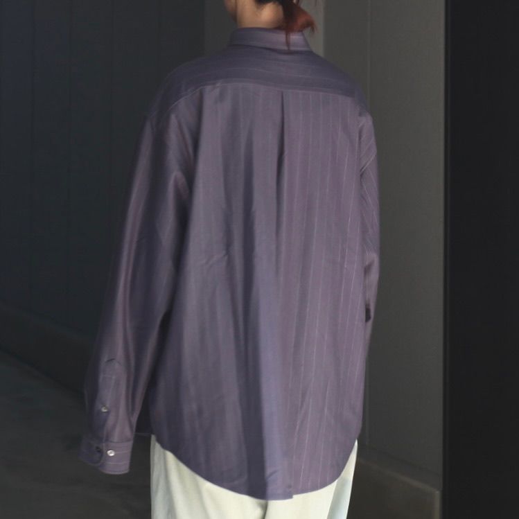 【残り一点】36G Wool Stripe Ideal Shirts