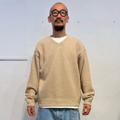 【残り一点】Moss Stitch V Neck PO