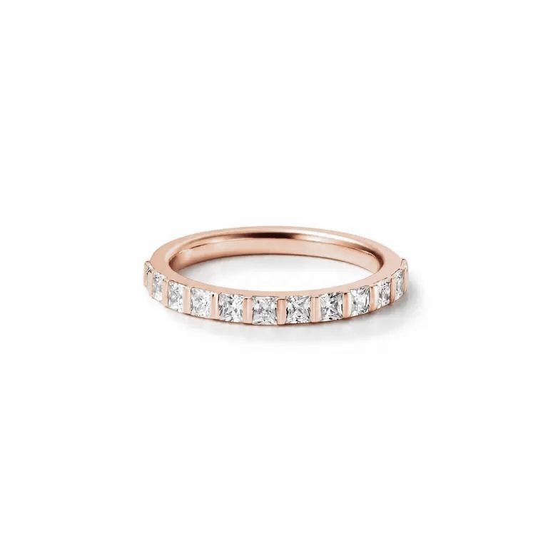 【お取り寄せ注文可能】Square Half Dia Ring(K10 PINK GOLD)